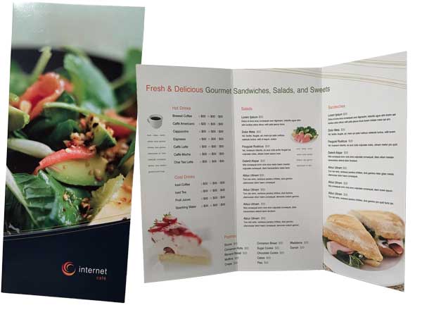 Full color brochure printed example